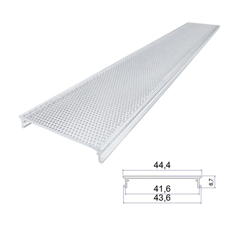 Akrilo anti-glare ekstruzijos lempos gaubtas